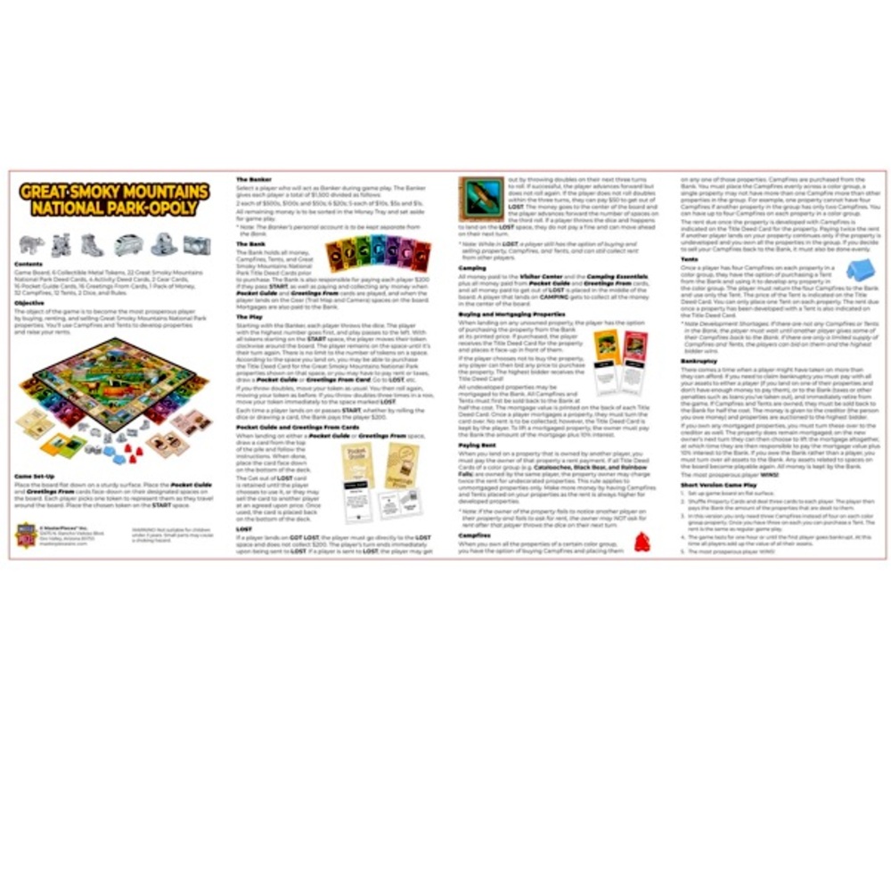 ⛰️🎲⛰️ LETS PLAY❗️ “GREAT SMOKY MOUNTAINS” NATIONAL PARK OPOLY GAME❗️⛰️🎲⛰️ - Picture 4 of 4